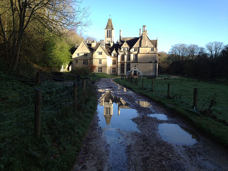 Gothic manor at Woodchester Park