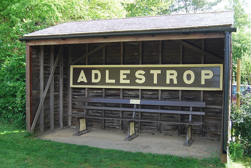 Old railway sign at Adlestrop