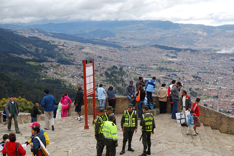 View from above Bogota