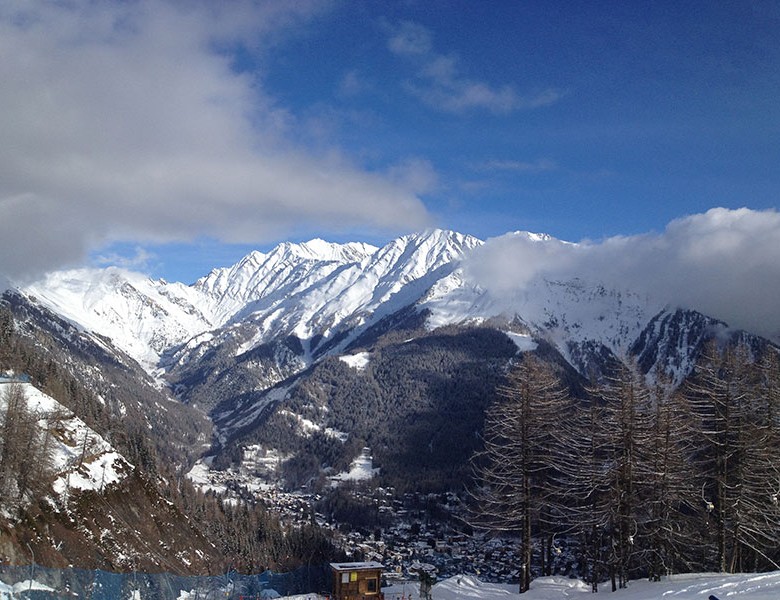 View from the slopes at Courmayeur