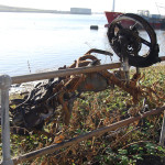 Burnt out motorbike, Thamesmead