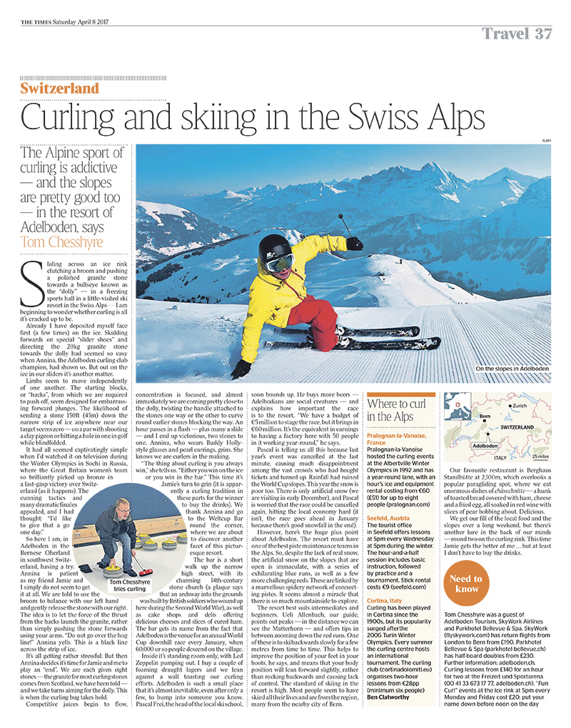Switzerland: Curling and skiing in the Swiss Alps