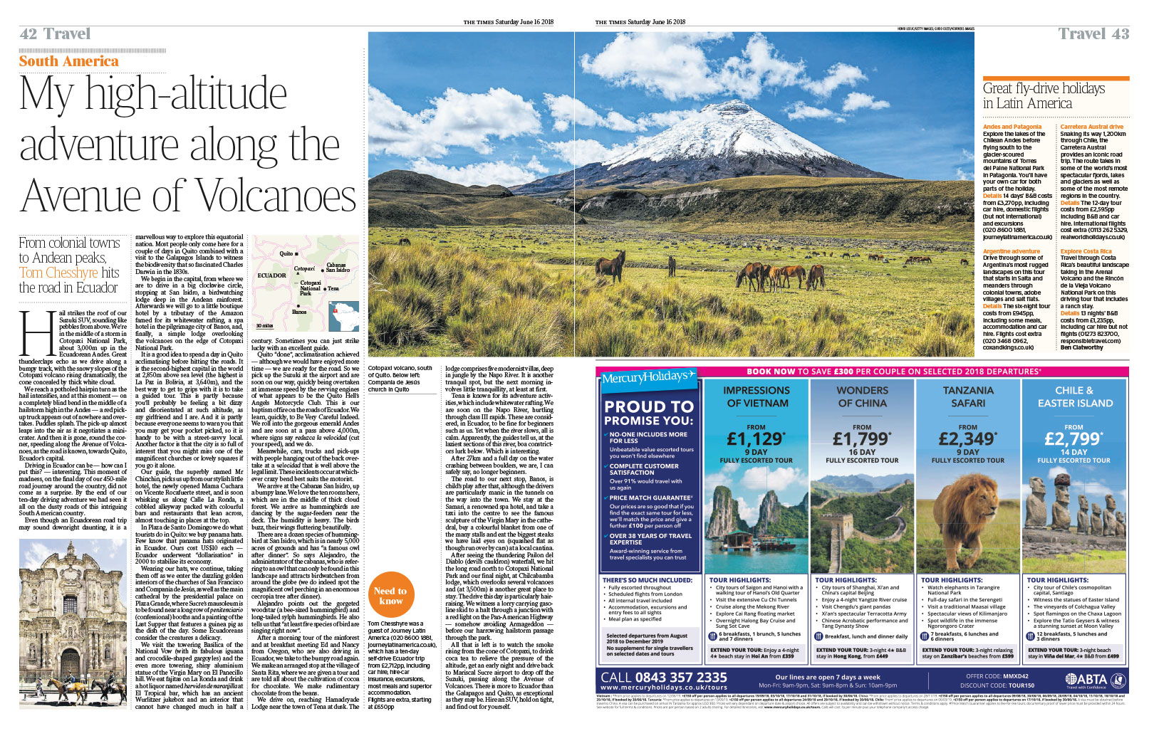 My high-altitude adventure along the Avenue of Volcanoes